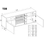 TV-Schrank Urbino, Weiß/Schwarz - 3